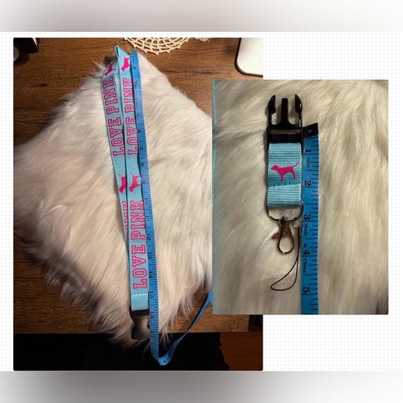 LOVE PINK Victoria Secret Detachable Lanyard light baby blue and pink - Picture 5 of 6